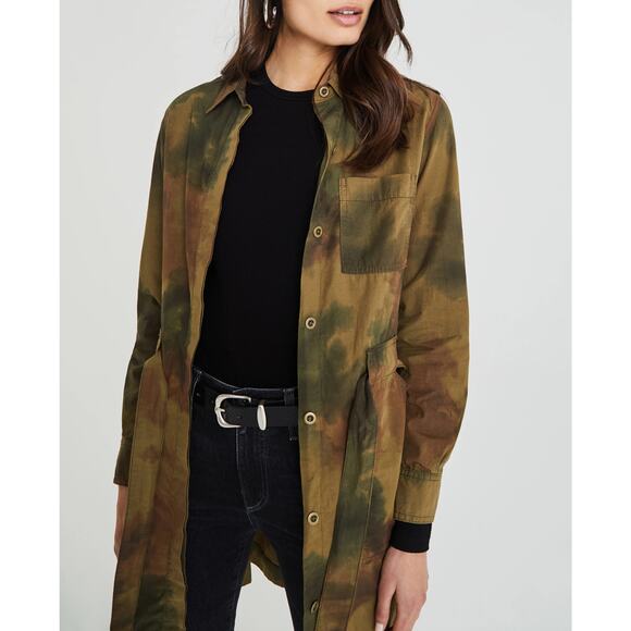 Ag Adriano Goldschmied Jackets & Blazers - AG Adriano Goldschmied M Justine Dress Mid-Length Camo Military Jacket Duster